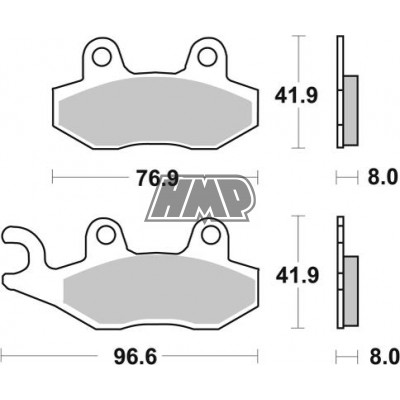 Pastilhas travão CAN-AM / CF / DERBI / HISUN UTV / HUSQVARNA / KAWASAKI KDX / KLF / KLX / KRF / KRT / KVF / KX 125 / 250 / 500 / MULE / SUZUKI DR / LT-A / LT-F / LT-R / RM / RMX / TS / YAMAHA RHINO / TT / TT-R / WR / YFM / YFZ / YXR / YZ / 611SI - SBS